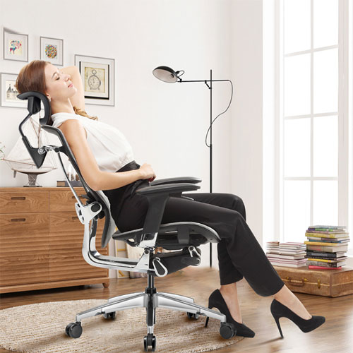 ergonomic study chair with headrest for better back pain relief